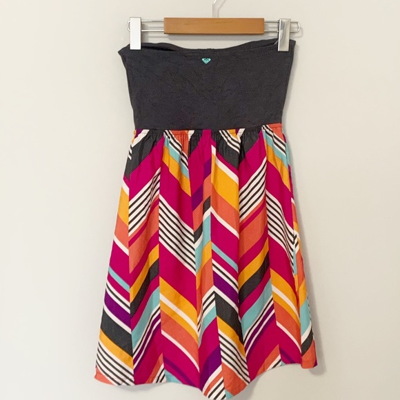 Roxy Strapless Mini Printed Dress - SM - Picture 3 of 10